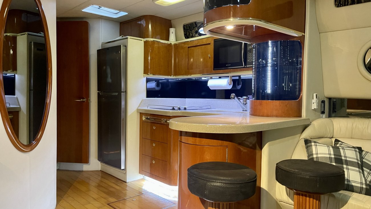 Cruisers are live aboard vessels that come in many configurations.  Most common are express cruisers that have open cockpits. All have the amenities to overnight.