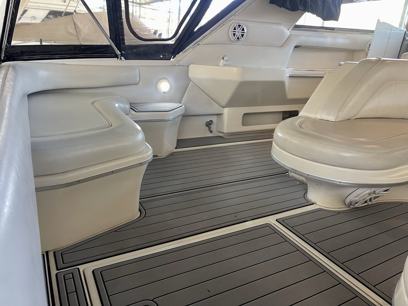 Cruisers are live aboard vessels that come in many configurations.  Most common are express cruisers that have open cockpits. All have the amenities to overnight.