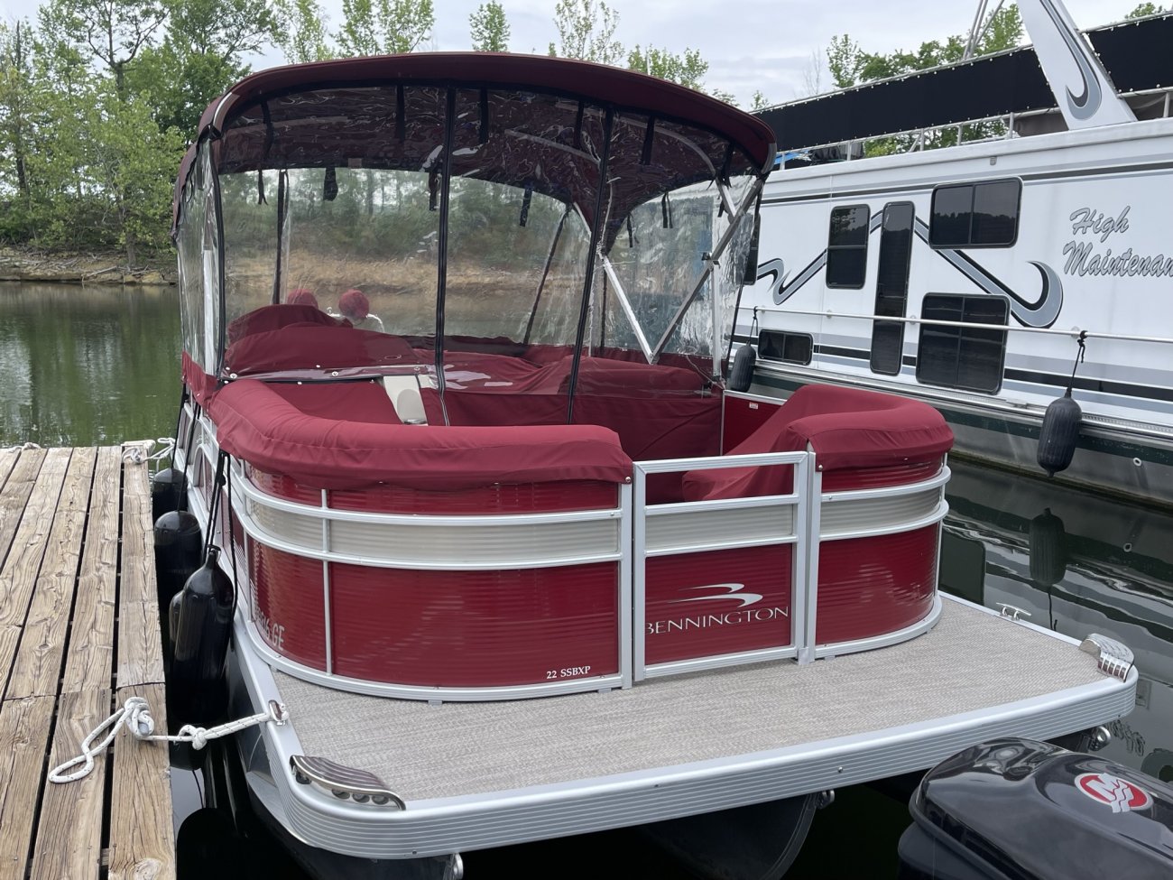 A pontoon boat is constructed from closed cylinders that support a platform. They offer the best value in terms of capacity to price. As a result pontoons are typically purchased for pleasure boating rather than serious fishing.